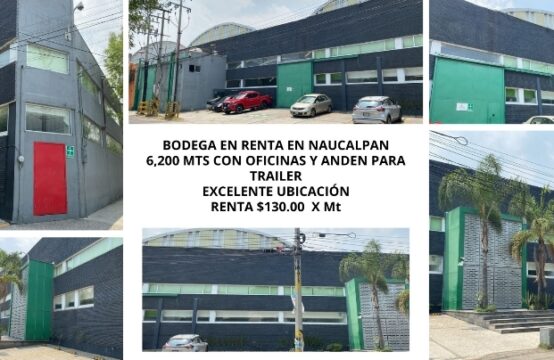 BODEGA EN RENTA EN NAUCALPAN